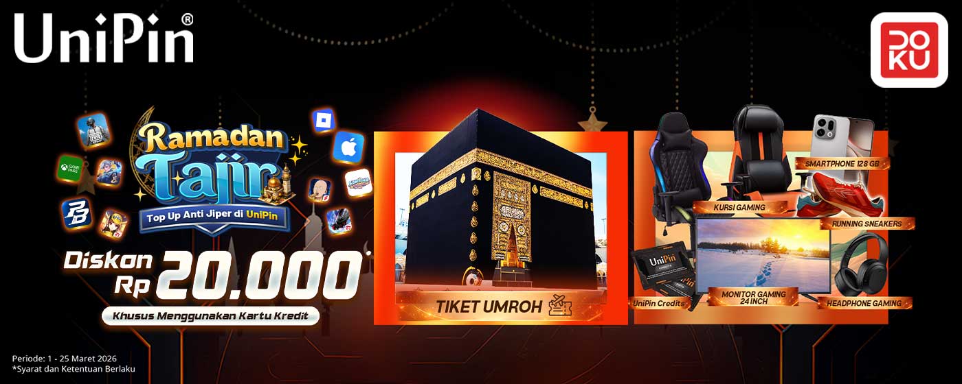 Nikmati Ramadan Bareng UniPin! Top Up Pakai Kartu Kredit Diskon Rp20.000*